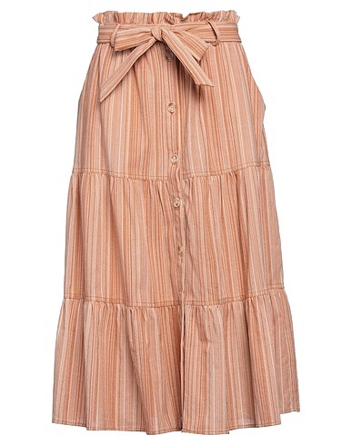 FRNCH Midi skirt Rust 45% Viscose, 30% Linen, 15% Polyester, 10% Cotton