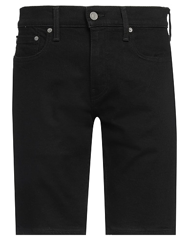 LEVI'S Denim shorts Black 70% Cotton, 28% Lyocell, 2% Elastane