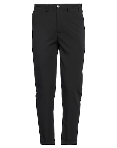 EREDI DEL DUCA Casual trouser Black 70% Polyester, 24% Viscose, 6% Elastane