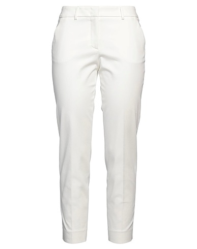PESERICO Casual pants White 98% Cotton, 2% Elastane