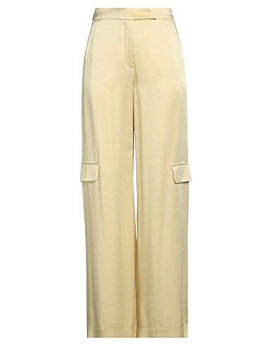 LUISA CERANO Casual pants Pastel yellow 71% Acetate, 29% Viscose