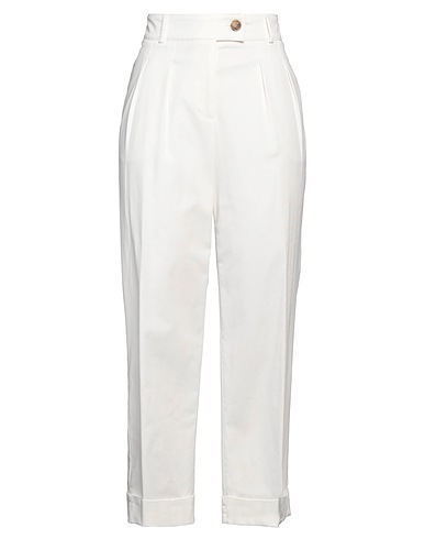 PESERICO Casual trouser White 95% Cotton, 5% Elastane