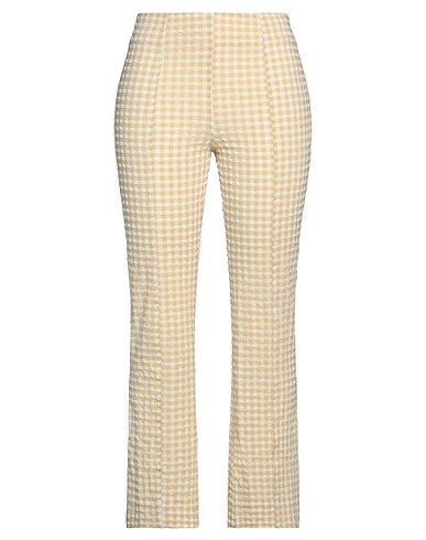 GANNI Casual trouser Mustard 51% Recycled polyester, 43% Polyamide, 6% Elastane