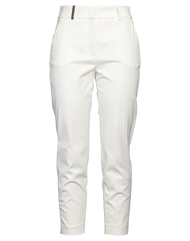PESERICO Pantalone Avorio 97% Cotone, 3% Elastan