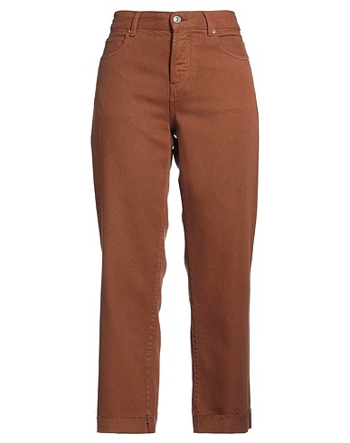 ROŸ ROGER'S Casual trouser Brown 75% Lyocell, 25% Cotton