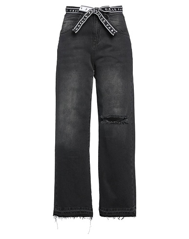 GAëLLE Paris Denim trousers Black 100% Cotton