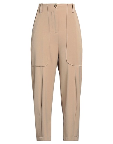 ALESSIA SANTI Casual trouser Beige 63% Polyester, 33% Viscose, 4% Elastane