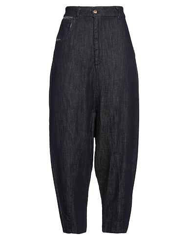 ALESSIA SANTI Denim trousers Blue 100% Cotton, Viscose, Wool, Acrylic, Polyester