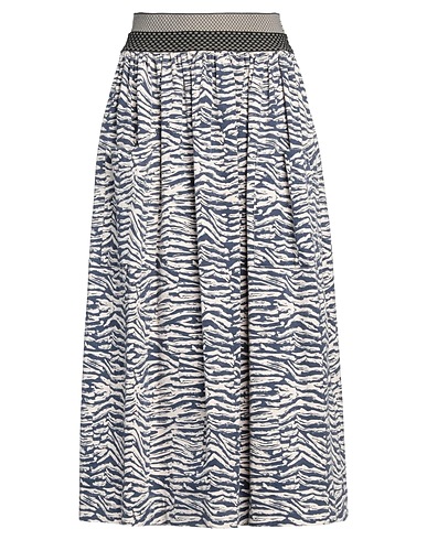 ALESSIA SANTI Midi skirt Midnight blue 69% Cotton, 29% Lyocell, 2% Elastane