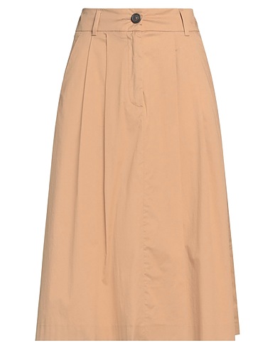 PESERICO Midi skirt EASY Sand 97% Cotton, 3% Elastane
