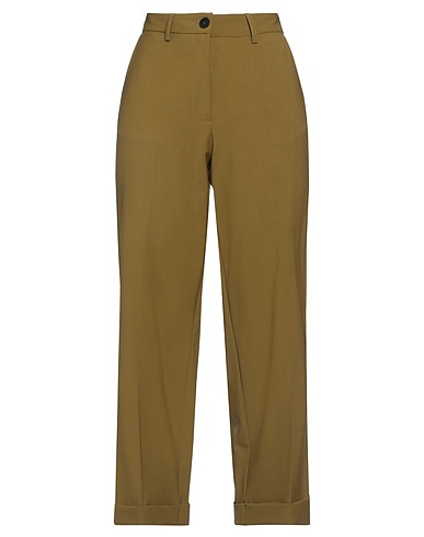 MOMONÍ Pantalone Verde militare 96% Lana Vergine, 4% Elastan