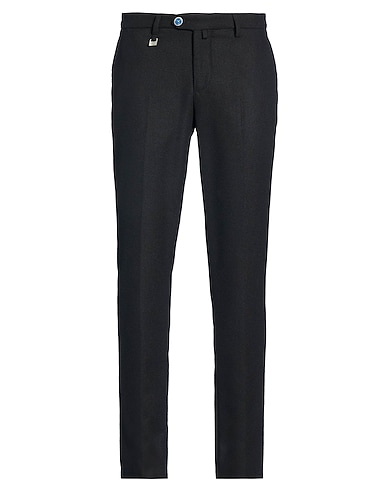 BARBATI Casual trouser Black 70% Polyester, 15% Viscose, 15% Wool