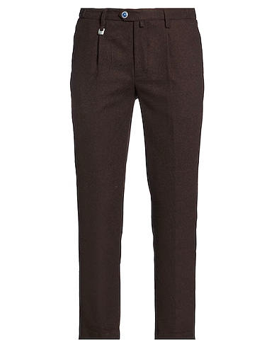 BARBATI Casual trouser Dark brown 70% Polyester, 15% Viscose, 15% Wool