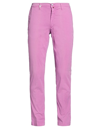 BARBATI Casual trouser Mauve 98% Cotton, 2% Elastane