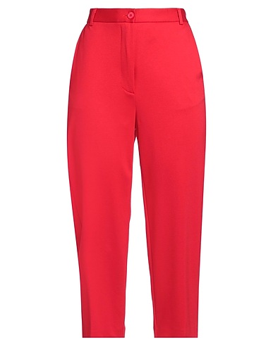 VICOLO Casual trouser Red 65% Viscose, 30% Polyamide, 5% Elastane