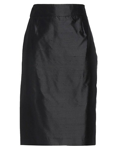 MCQUEEN Midi skirt Black 100% Silk