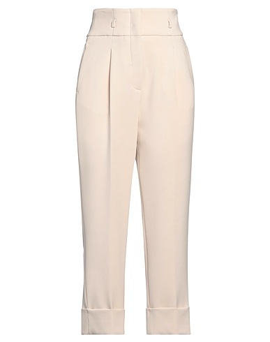 PESERICO Casual trouser EASY Beige 63% Polyester, 27% Viscose, 7% Cotton, 3% Elastane