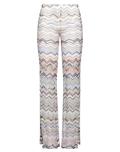 MISSONI Casual pants White 81% Viscose, 19% Metallic fiber