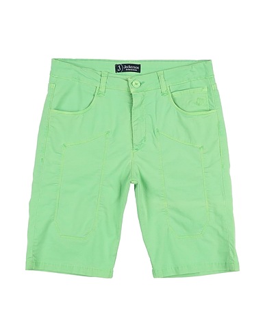JECKERSON Shorts & Bermuda Light green 98% Cotton, 2% Elastane