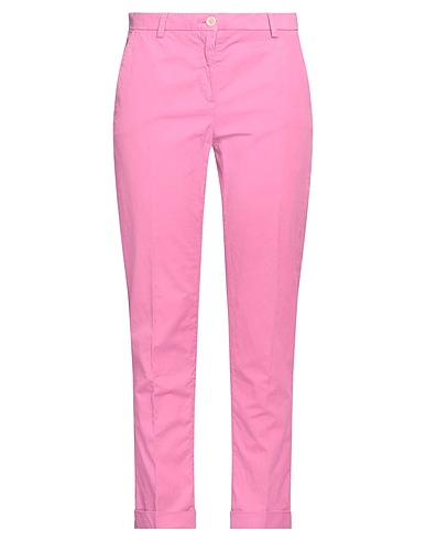 19.70 NINETEEN SEVENTY Casual trouser Pink 69% Cotton, 30% Linen, 1% Elastane