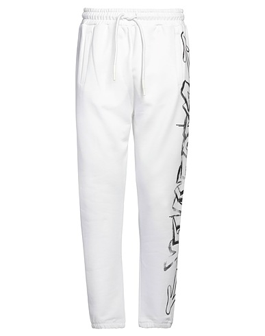 DISCLAIMER Casual trouser White 100% Cotton
