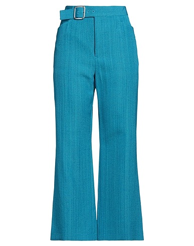 JIL SANDER Hosen Azurblau 58% Viskose, 42% Seide
