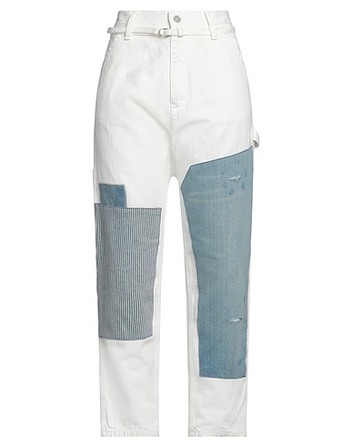 DENIMIST Pantaloni jeans Bianco 100% Cotone