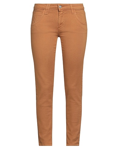ROŸ ROGER'S Casual trouser Camel 91% Cotton, 7% Elastomultiester, 2% Rubber
