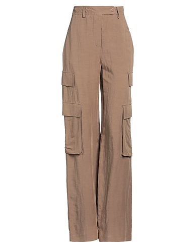 HAVEONE Casual trouser Khaki 60% Viscose, 40% Linen