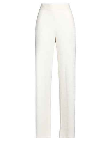 BARRIE Casual pants Ivory 100% Cashmere