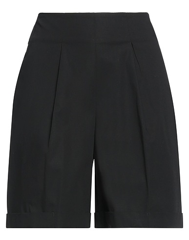 CARACTÈRE Shorts & Bermuda Black 97% Cotton, 3% Elastane