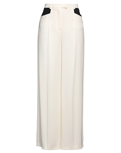 SIMONA CORSELLINI Casual pants Ivory 94% Polyester, 6% Elastane
