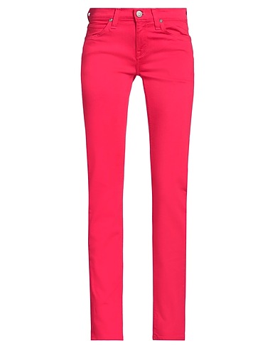 LEE Denim pants Fuchsia 90% Cotton, 7% Polyester, 3% Elastane