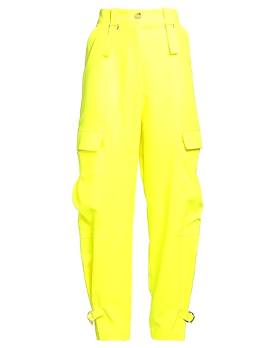 SOLOTRE Casual pants Yellow 94% Polyester, 6% Elastane