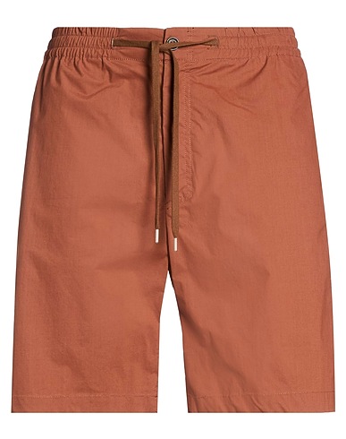 PAOLO PECORA Shorts & Bermuda Brown 98% Cotton, 2% Elastane