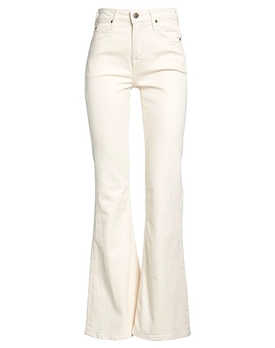 LEE Denim trousers Ivory 93% Cotton, 5% Elastomultiester, 2% Elastane