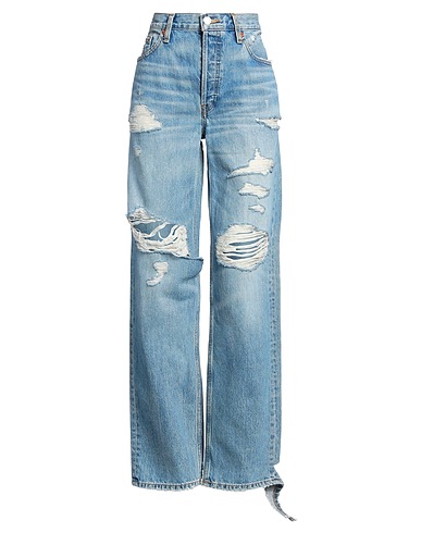 RE/DONE Denim pants Blue 65% Polyester, 35% Cotton
