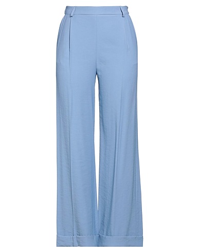 TWINSET Casual trouser Light blue 90% Viscose, 10% Polyester