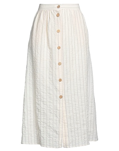 CARACTÈRE Falda midi Marfil 54% Algodón, 45% Viscosa, 1% Elastán