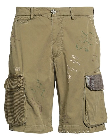 BOB Shorts & Bermuda Military green 97% Cotton, 3% Elastane