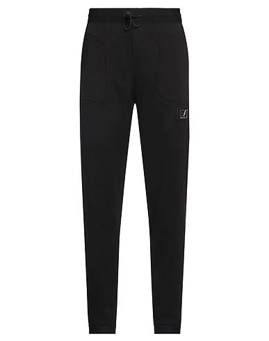 EA7 Pantalone Nero 70% Cotone, 30% Poliestere, Poliammide, Elastan