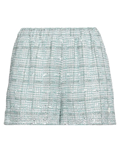 AMIRI Shorts & Bermuda Light green 57% Cotton, 24% Polyester, 13% Metallic Polyester, 5% Synthetic fibers, 1% Linen