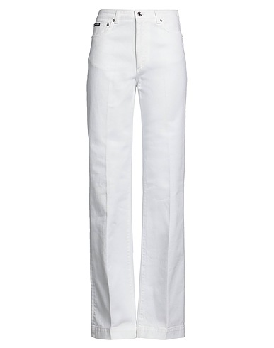 DOLCE&GABBANA Denim pants White 100% Cotton