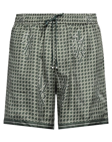 AMIRI Shorts & Bermuda Green 100% Silk