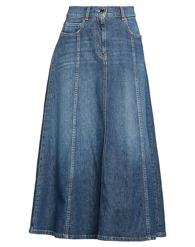 19.70 NINETEEN SEVENTY Denim skirt Blue 99% Cotton, 1% Elastane