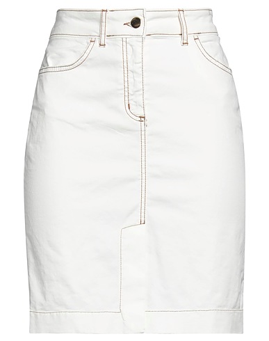 CARACTÈRE Mini skirt White 97% Cotton, 3% Elastane