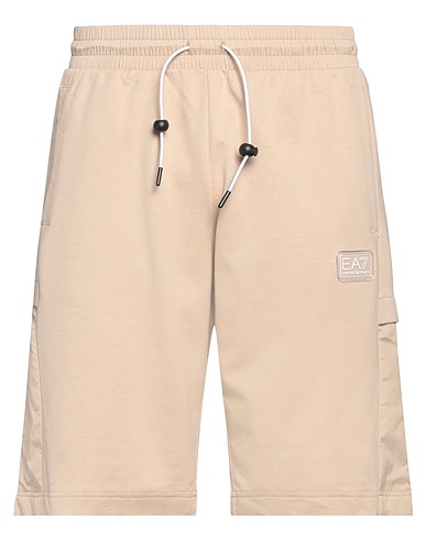 EA7 Shorts & Bermuda Beige 100% Cotone, Poliammide