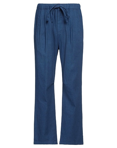 MASSIMO ALBA Casual pants Blue 55% Cotton, 44% Linen, 1% Elastane