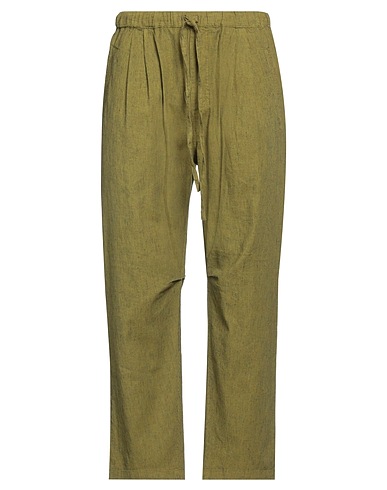 MASSIMO ALBA Pantalone Verde militare 55% Cotone, 44% Lino, 1% Elastan