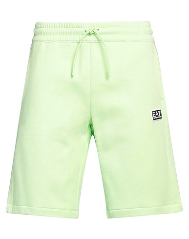 EA7 Shorts & Bermuda Lime green 84% Cotton, 16% Polyester